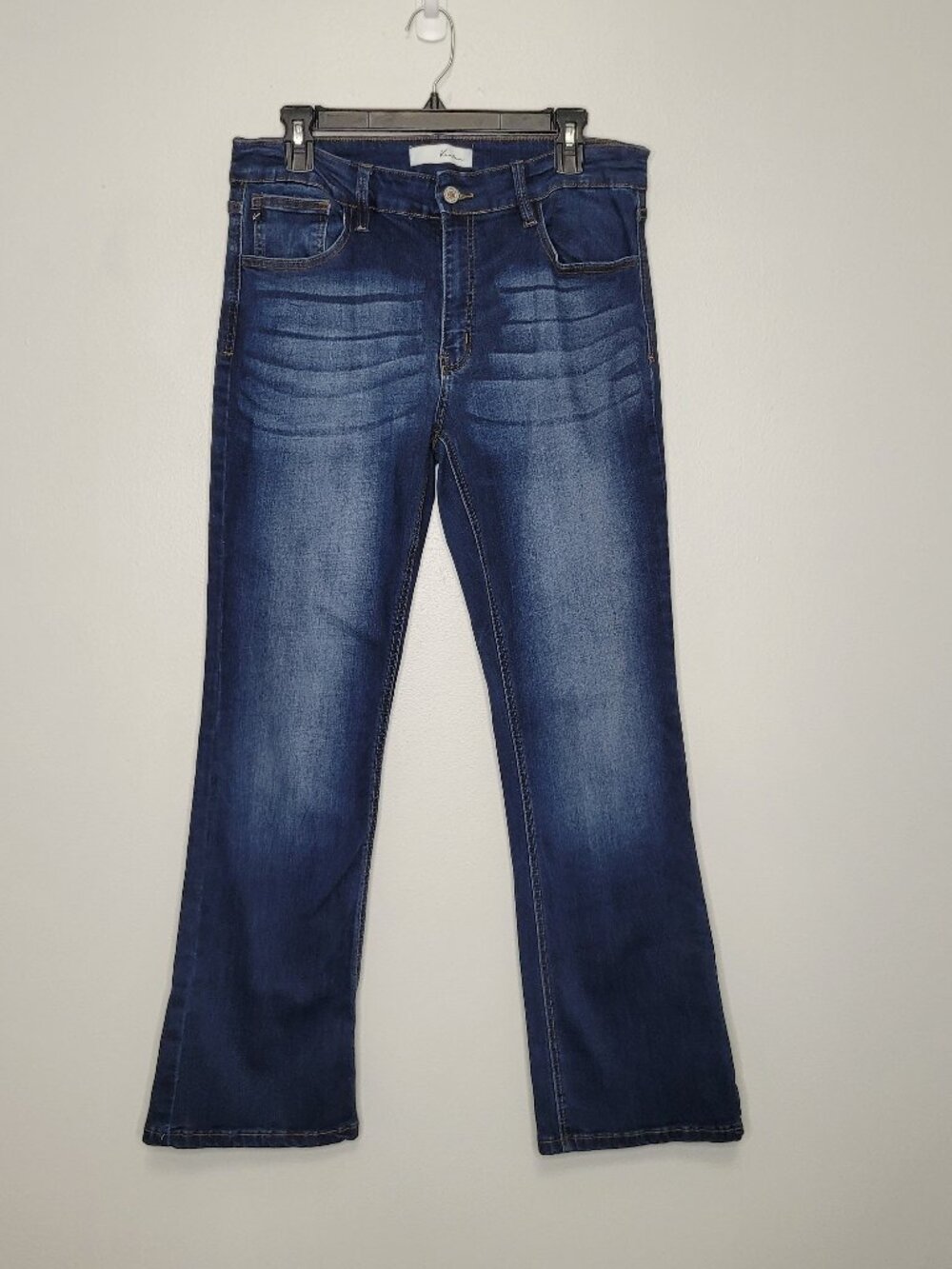 Kancan Dark Indigo Flare Bootcut Jeans rodeo western casual size 32 - Picture 2 of 7